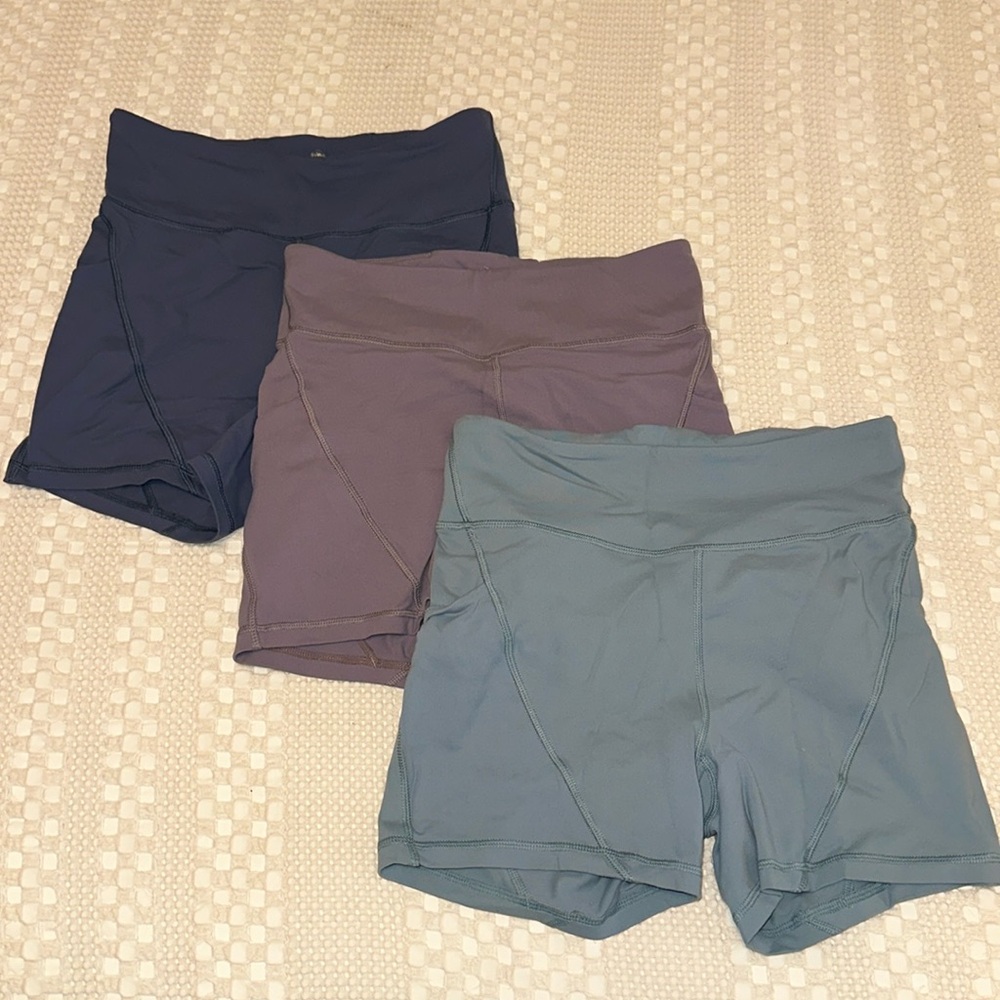 3 pairs of size small 5” biker shorts